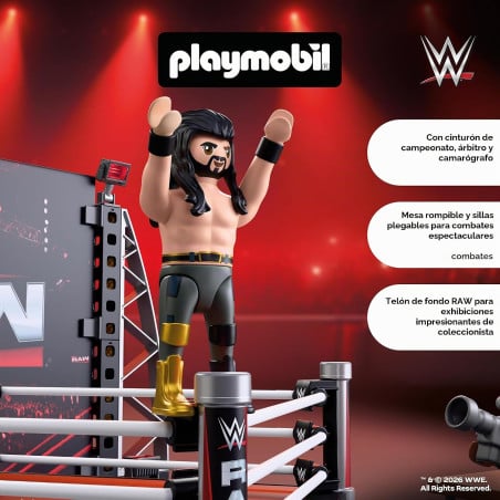 Playmobil WWE Set De Coleccionista Ring RAW 71956