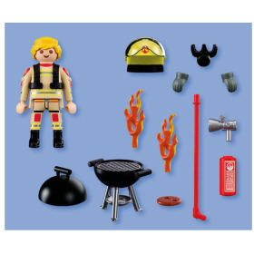 Playmobil City Action Bombero Con Foco De Incendio 72149 De Playmobil 2