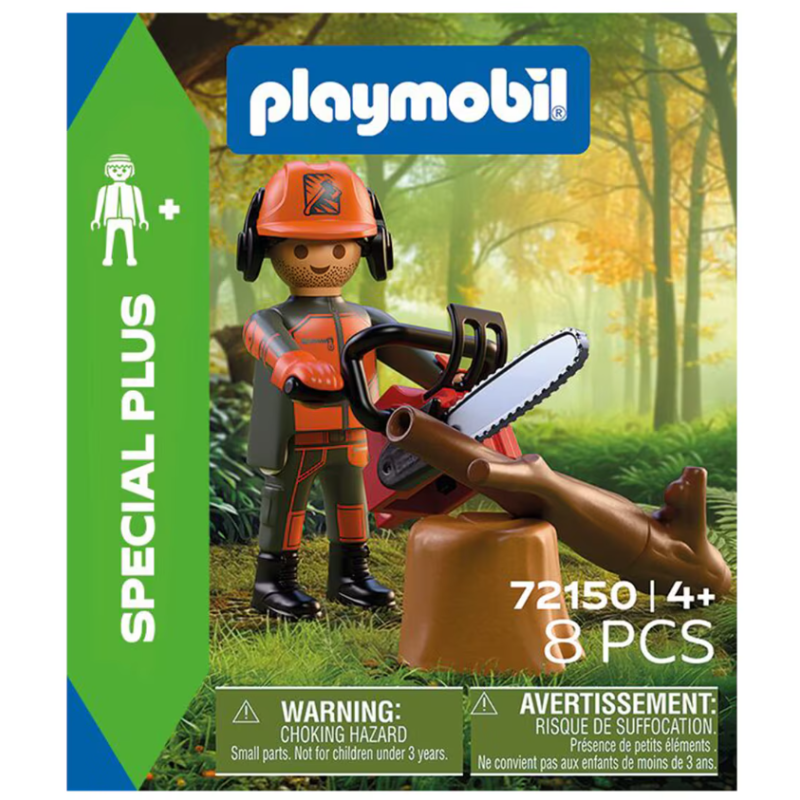 Playmobil Special Plus Trabajador Forestal Con Motosierra 72150