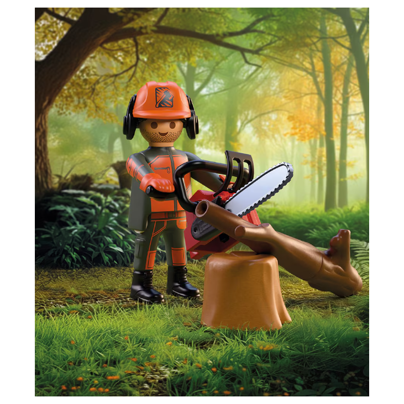 Playmobil Special Plus Trabajador Forestal Con Motosierra 72150
