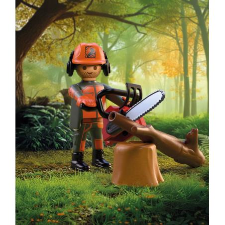 Playmobil Special Plus Trabajador Forestal Con Motosierra 72150