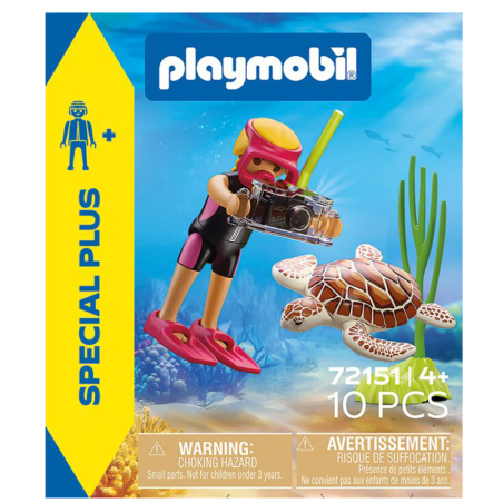 Playmobil Special Plus Buceadora Con Tortuga 72151