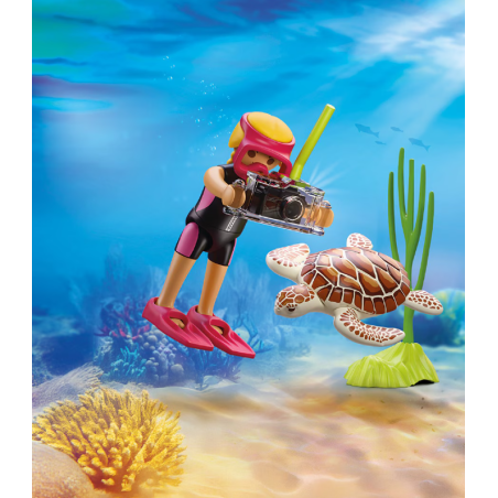 Playmobil Special Plus Buceadora Con Tortuga 72151