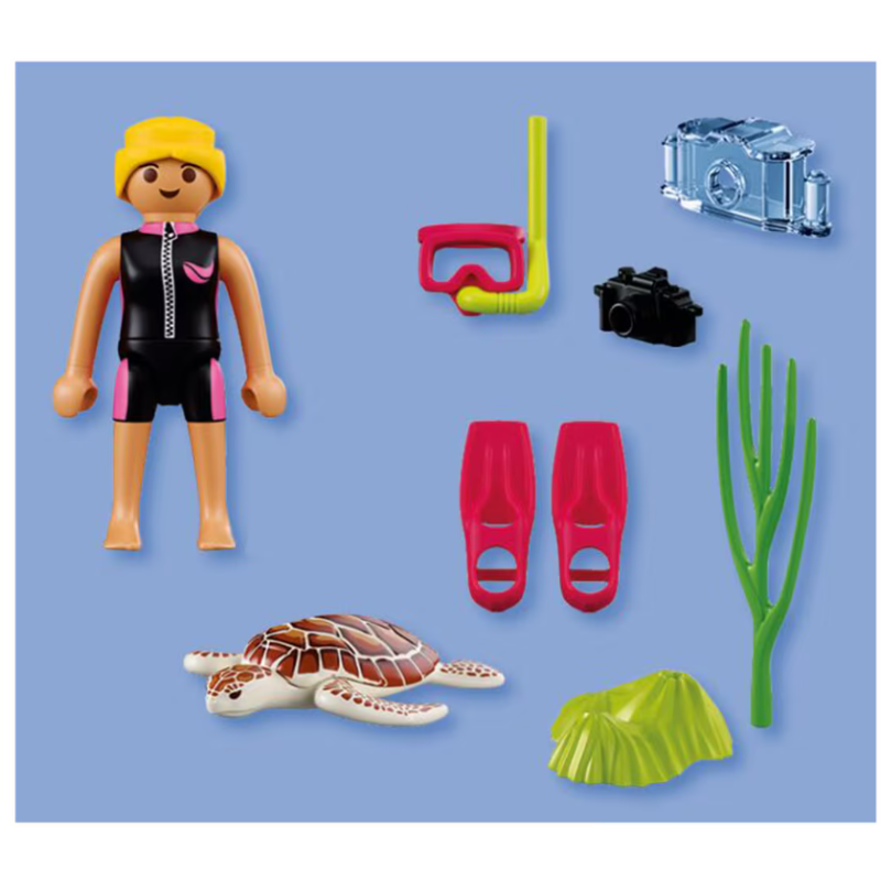 Playmobil Special Plus Buceadora Con Tortuga 72151