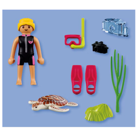 Playmobil Special Plus Buceadora Con Tortuga 72151