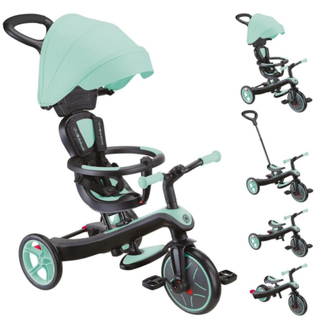 Globber Explorer Trike 4 en 1 Menta - Triciclo Evolutivo