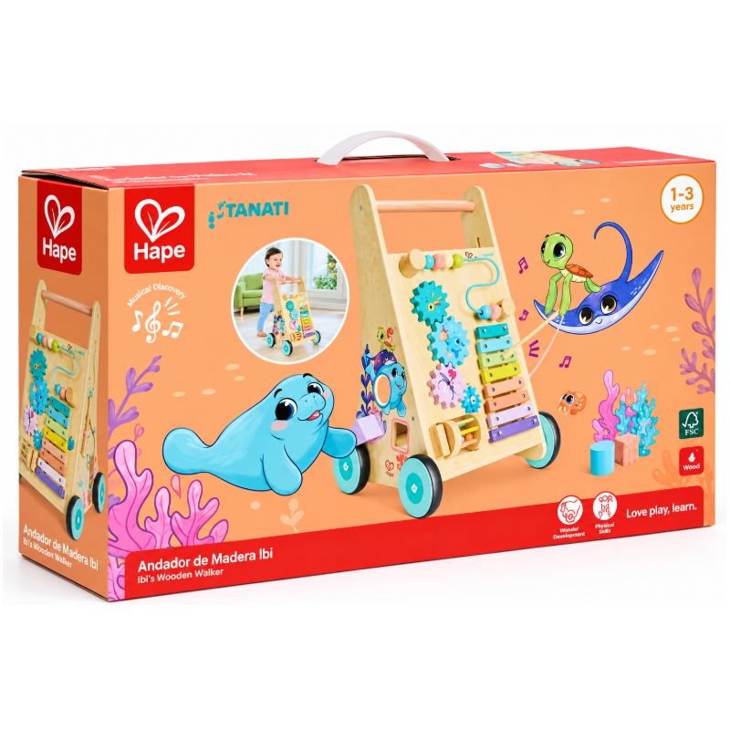 Hape Andador de Madera ITI con Actividades...