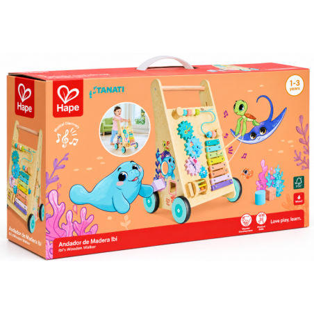 Hape Andador de Madera ITI con Actividades Educativas