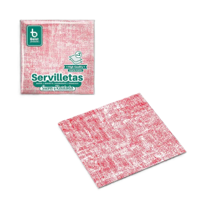 Servilletas Rojas 12,5x12,5 Cm 50 Uds