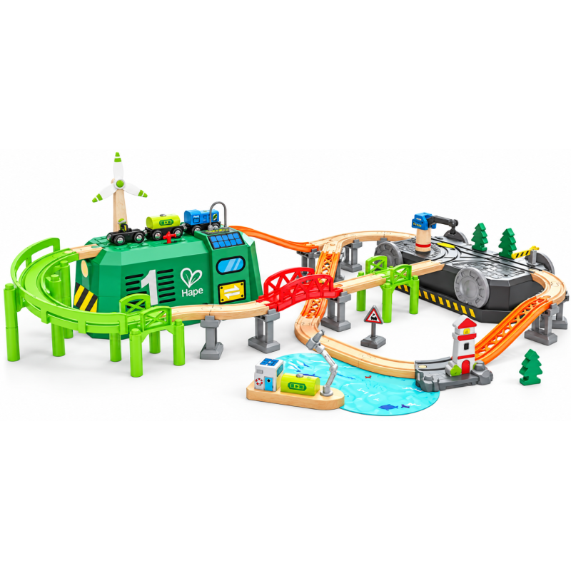 Hape Circuito de Tren Energy Eco con Energías Renovables
