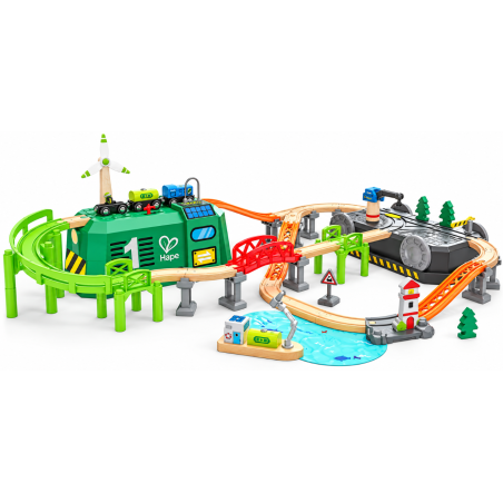 Hape Circuito de Tren Energy Eco con Energías Renovables