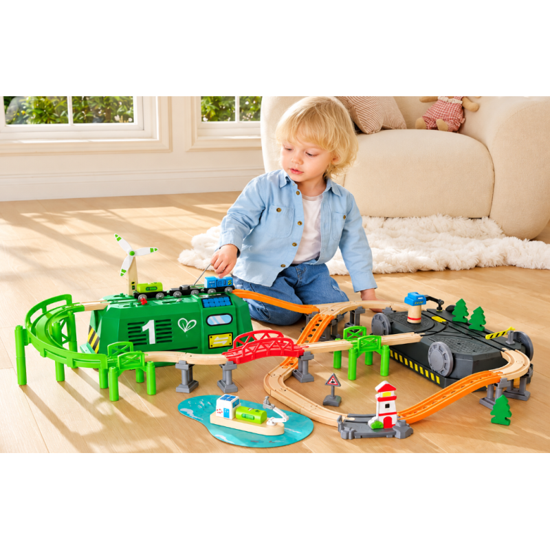 Hape Circuito de Tren Energy Eco con Energías Renovables