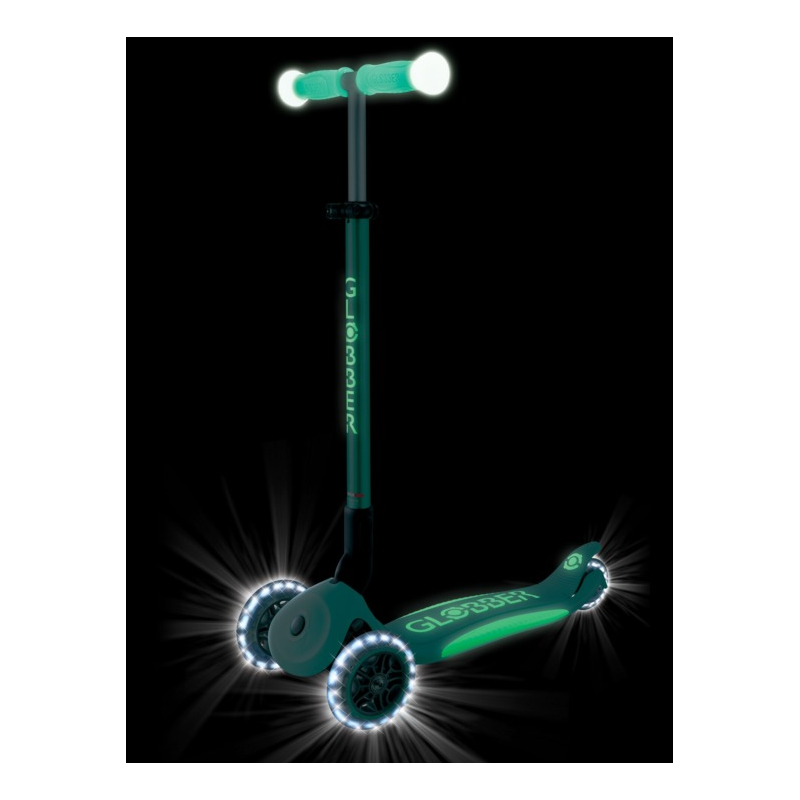 Globber Patinete Elite Glow con Luces Menta