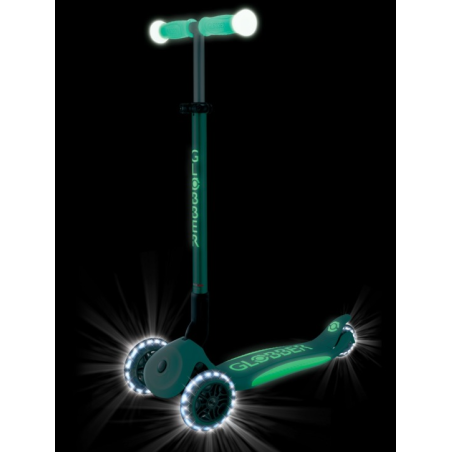 Globber Patinete Elite Glow con Luces Menta