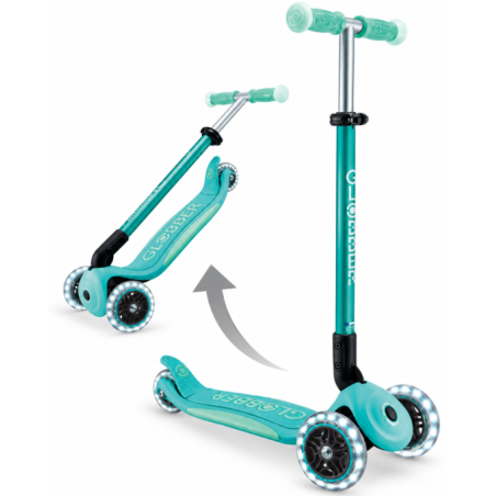 Globber Patinete Elite Glow con Luces Menta