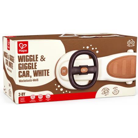 Hape Wiggle & Giggle Car Blanco con Luces LED