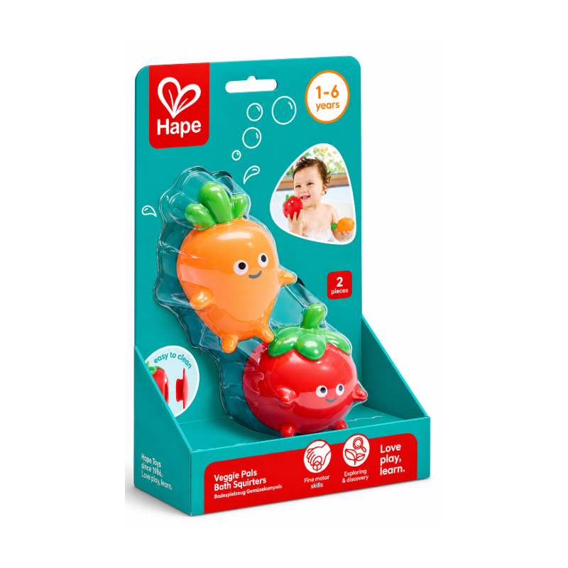 Hape Veggie Pals Bath Splashers – Juguetes de Baño