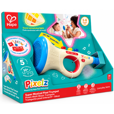 Hape Pixelz Trompeta Musical con Luces y Sonidos