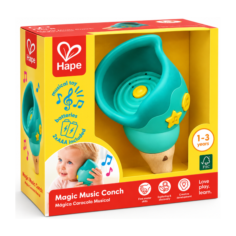 Hape Fonógrafo Caracol Marino Musical con Sonidos
