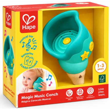 Hape Fonógrafo Caracol Marino Musical con Sonidos