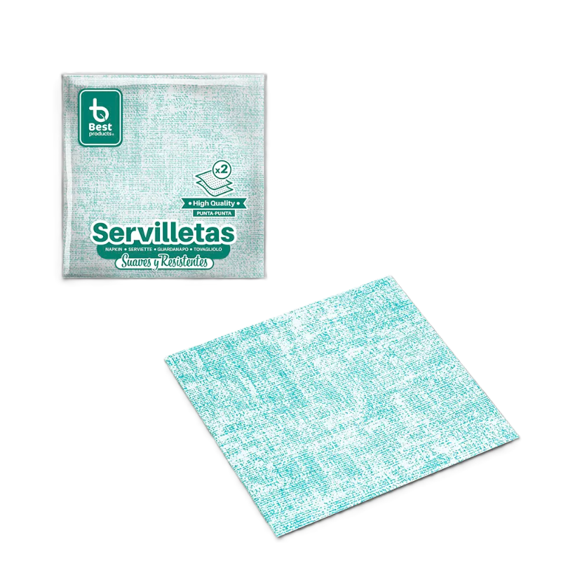 Servilletas Aguamarina 12,5x12,5 cm 50 Uds