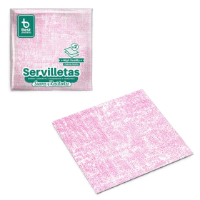 Servilletas Rosa Bebé 12,5x12,5 cm 50 Uds