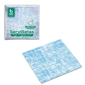 Servilletas Azul 12,5x12,5 cm 50 Uds