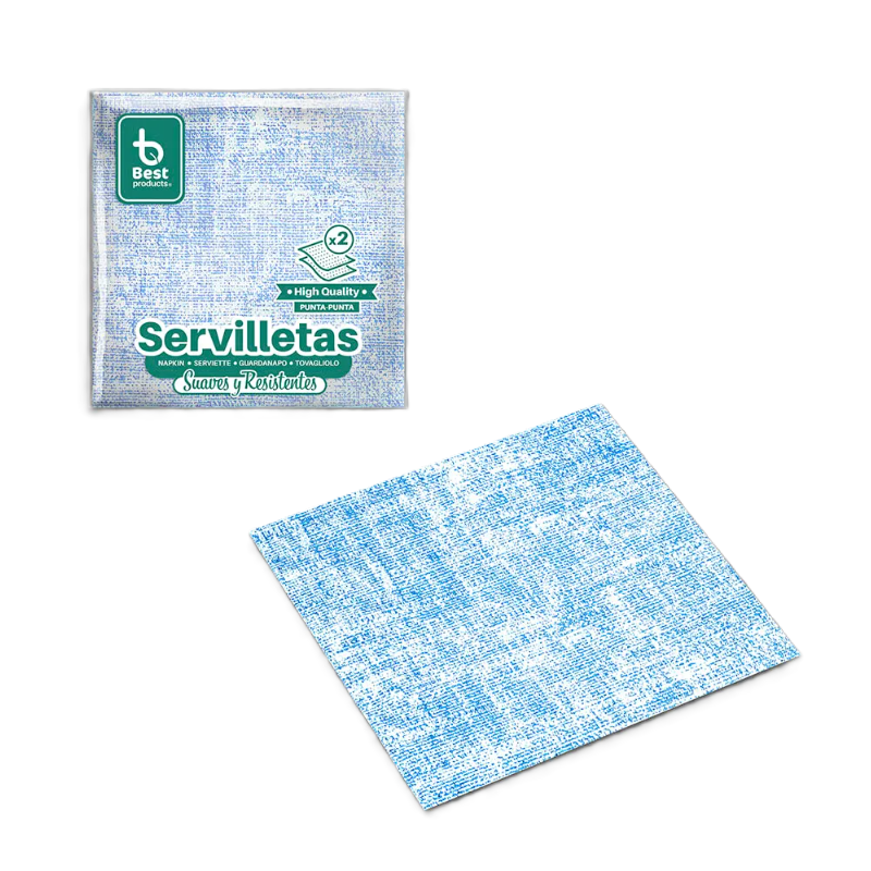 Servilletas Azul 12,5x12,5 cm 50 Uds