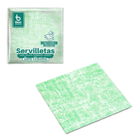Servilletas Verdes 12,5x12,5 cm 50 Uds