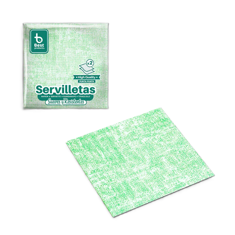 Servilletas Verdes 12,5x12,5 cm 50 Uds