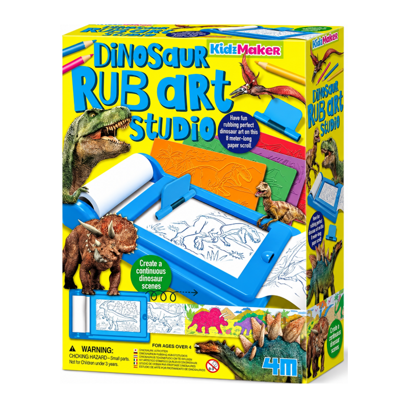4M KidzMaker Arte de Dinosaurios con Técnica de Frotado
