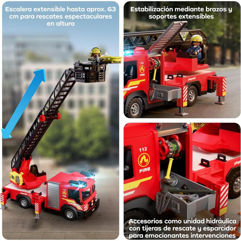 Playmobil City Action Camión De Bomberos Con Escalera 72192