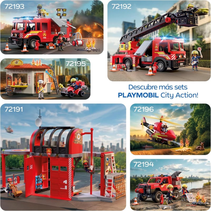 Playmobil City Action Camión De Bomberos Con Escalera 72192