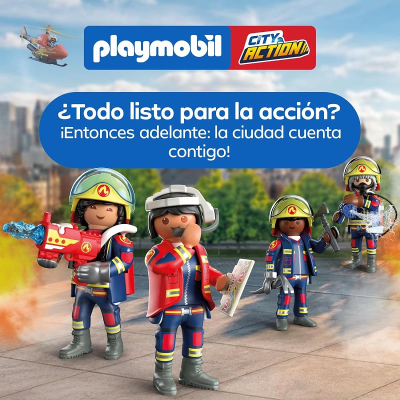 Playmobil City Action Camión De Bomberos Con Escalera 72192