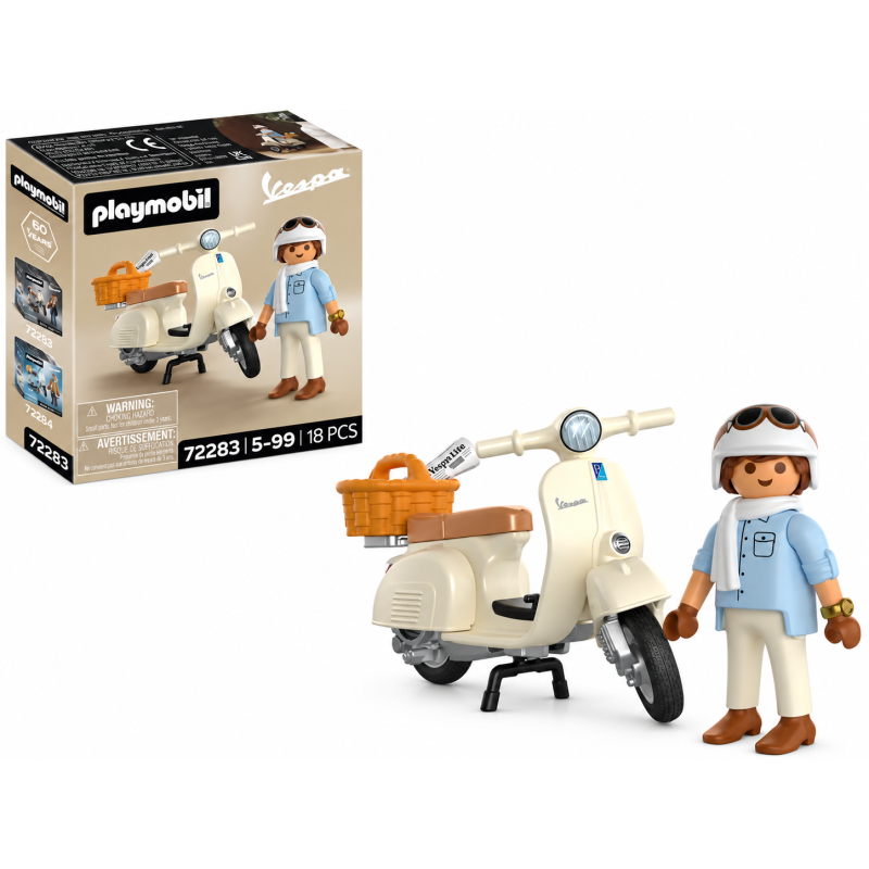 Playmobil Vespa 80º Aniversario Estilo Clásico 72283 De Playmobil