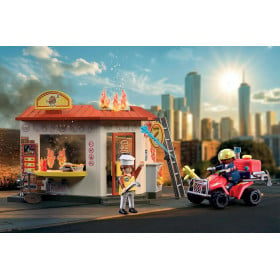 Playmobil City Action Quad De Bomberos Con Hamburguesería 72195 2