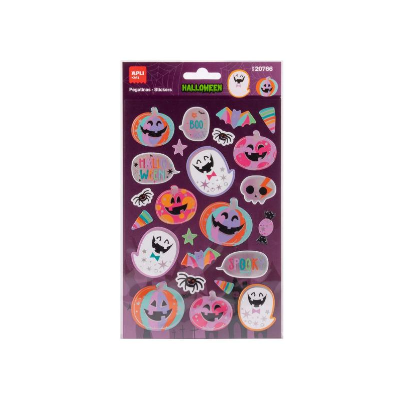 Pegatinas de Calabazas Rosas Halloween APLI Kids