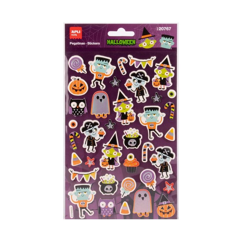 Pegatinas de Halloween Foam con Monstruos APLI Kids