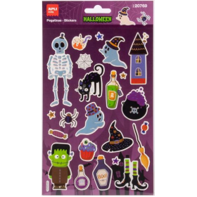 Pegatinas Halloween Esqueletos y Brujas APLI Kids