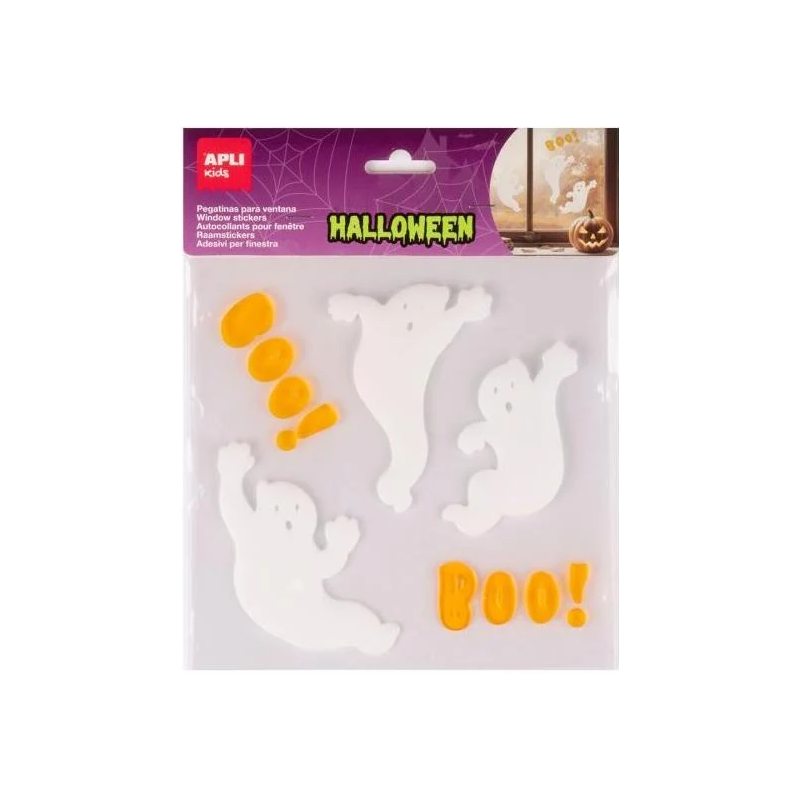 Pegatinas Gel Halloween Fantasmas para Ventanas APLI Kids