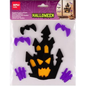 Pegatinas Gel Halloween Casa Encantada para Ventanas APLI Kids