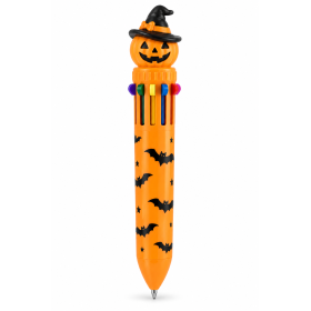 Bolígrafo Multicolor Halloween Calabaza con Sombrero