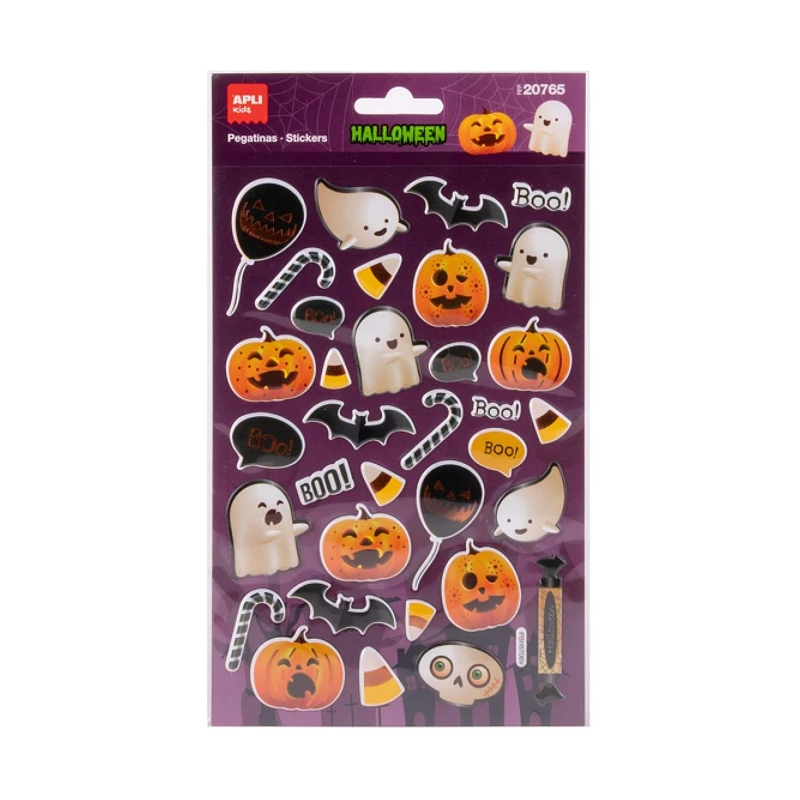 Pegatinas de Fantasmas y Calabazas Halloween APLI Kids