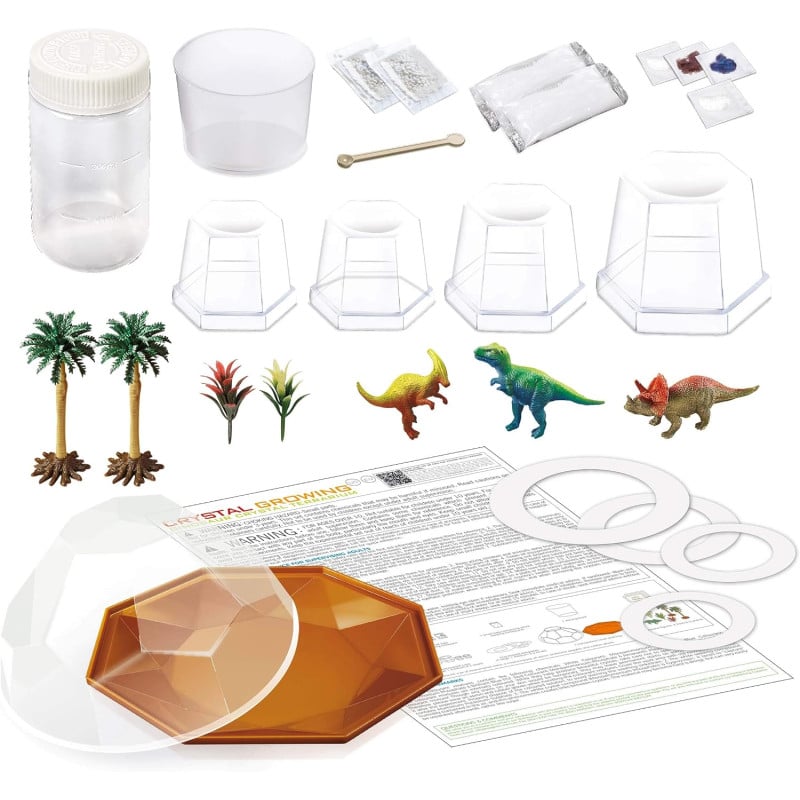 Terrario De Cristales Con Dinosaurios Crystal Growing 4M