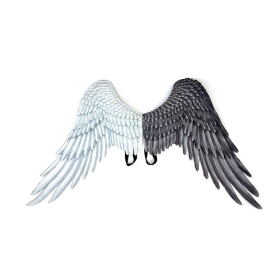 Alas de Ángel Blanco y Negro para Disfraz 100 cm
