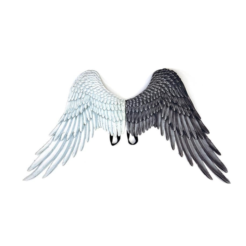 Alas de Ángel Blanco y Negro para Disfraz 100 cm
