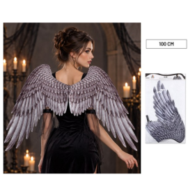 Alas de Ángel Gris Oscuro para Disfraz 100 cm