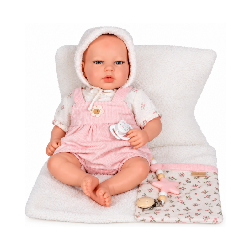 Muñeca Reborn Arias Jimena Rosa de 40 cm con Manta