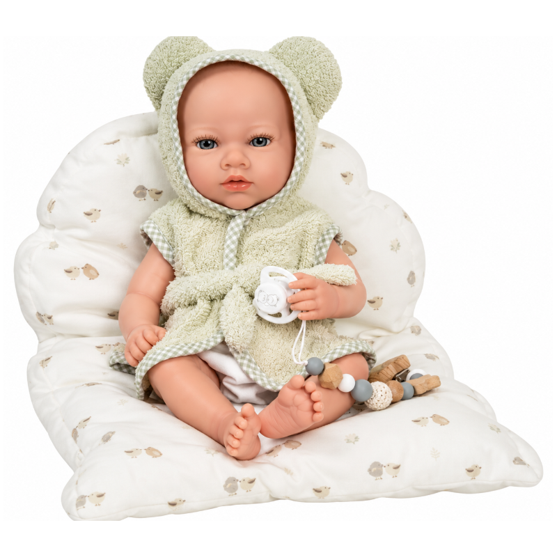 Muñeco Reborn Arias Max Beige de 38 cm con Cojín