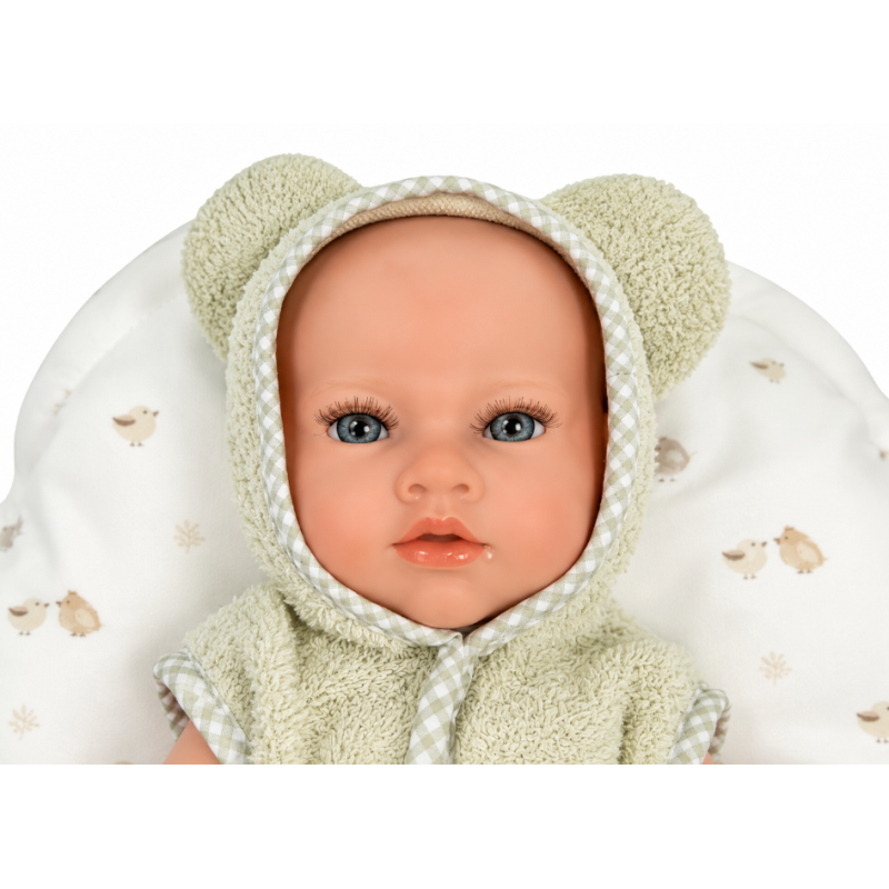 Muñeco Reborn Arias Max Beige de 38 cm con Cojín